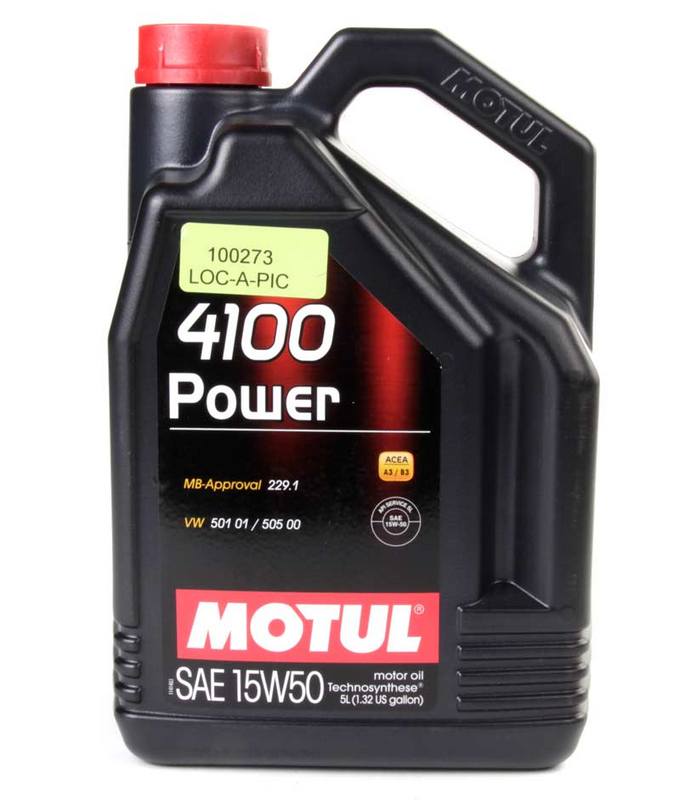 Audi Jaguar Engine Oil (15w50) (5 Liter) (Power 4100) - Motul 100273